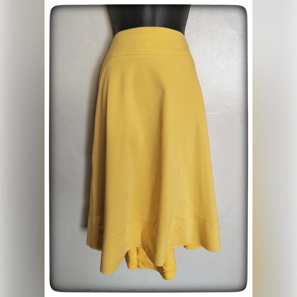 Lane Bryant Butter Yellow A-Line Knee Length Skirt Sz 2XL